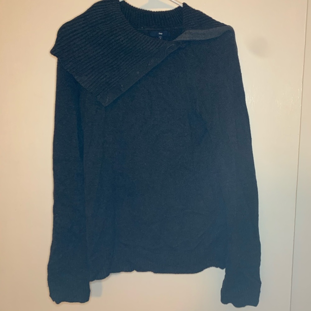 Dark grey cowl sweater